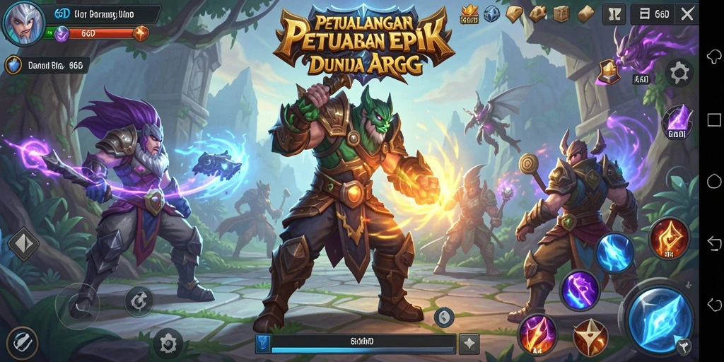 Screenshot gameplay ARPG 66D yang memukau dan dinamis.
