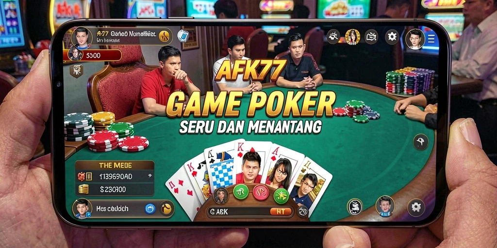 Gameplay AFK77 yang menegangkan dalam permainan poker.