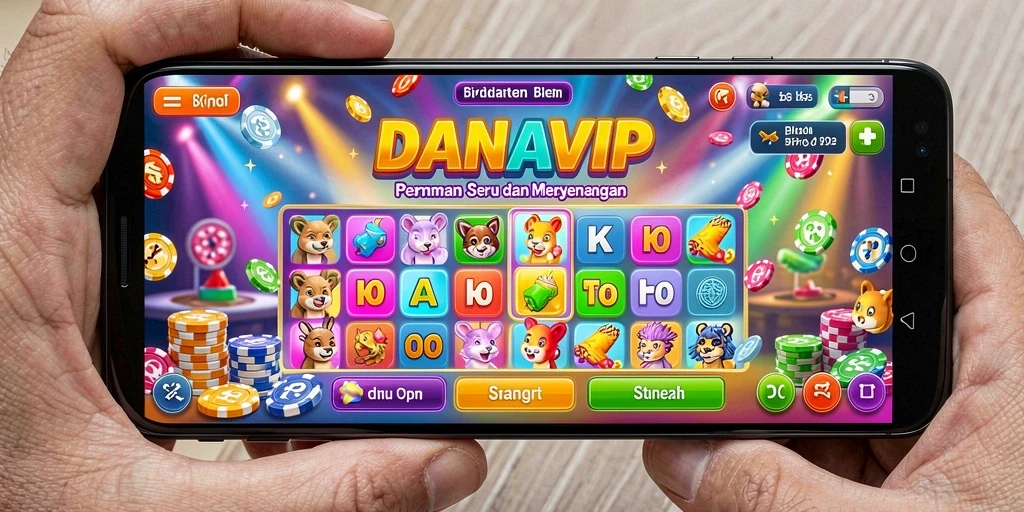 Tangkapan layar gameplay seru DANAVIP dengan tema Bingo.