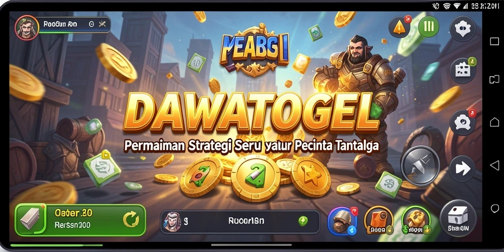 Screenshot utama DAWATOGEL menampilkan gameplay strategi yang intens.