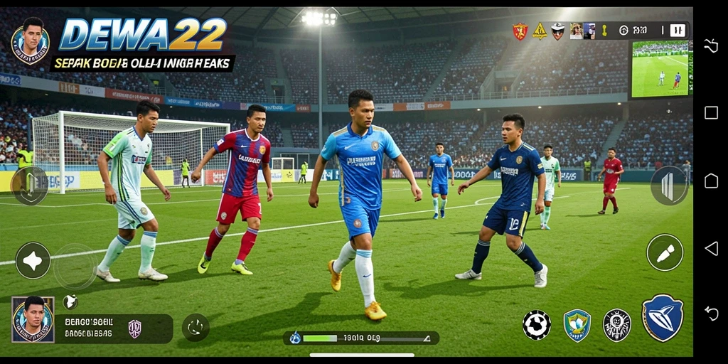Tampilan gameplay menakjubkan dalam DEWA22 yang memikat pemain.
