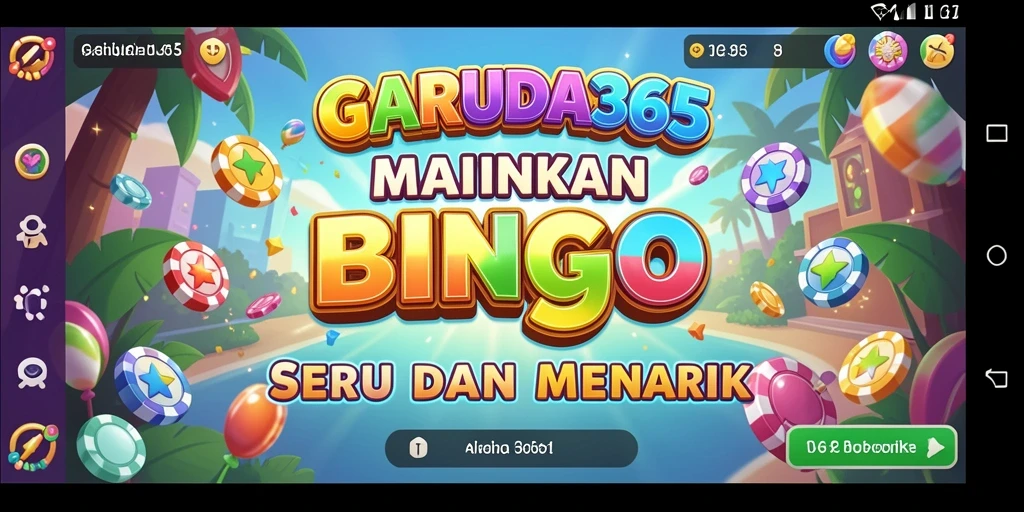 Tampilan gameplay Bingo di GARUDA365 yang penuh warna dan menarik.