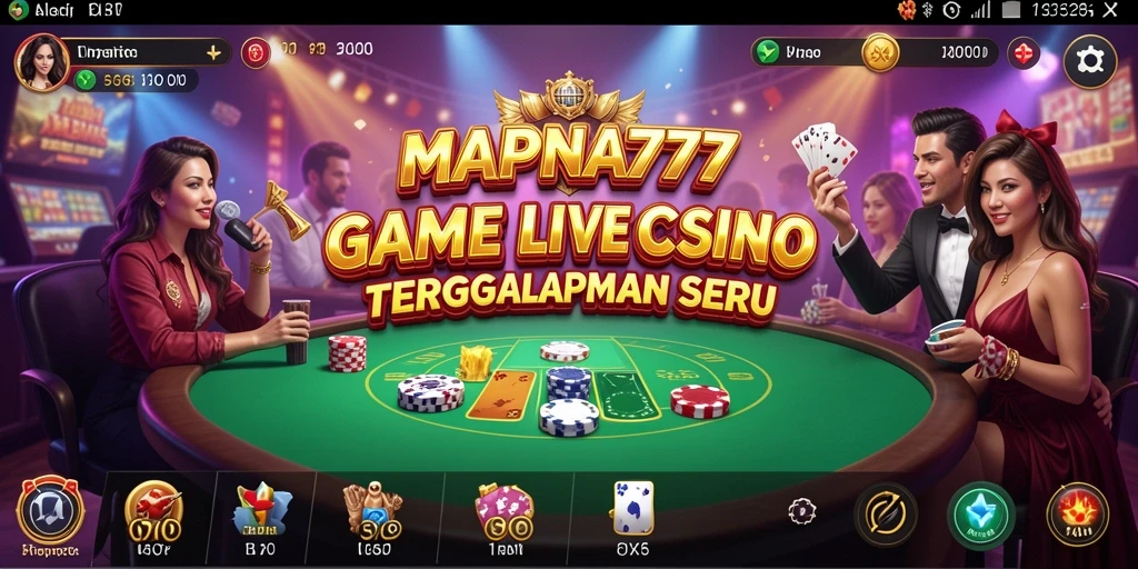 Tampilan menarik dari permainan Live Casino di MAPNA777 dengan dealer profesional.