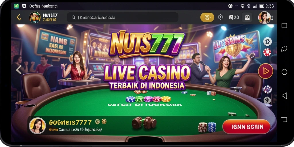 Tampilan menarik gameplay Live Casino NUTS777 yang mendebarkan.