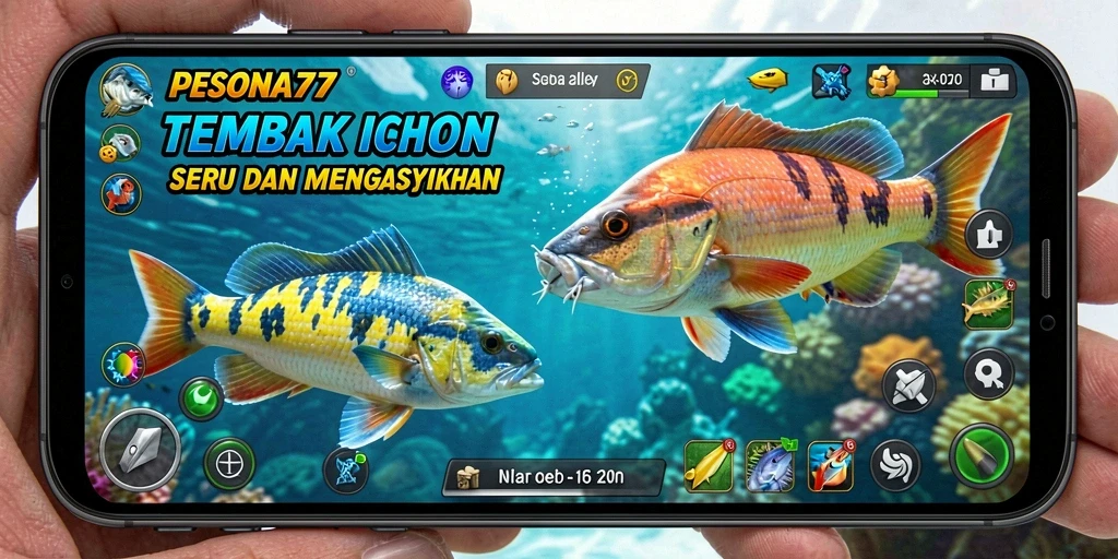 Tampilan gameplay PESONA77 dengan aksi menembak ikan yang seru.