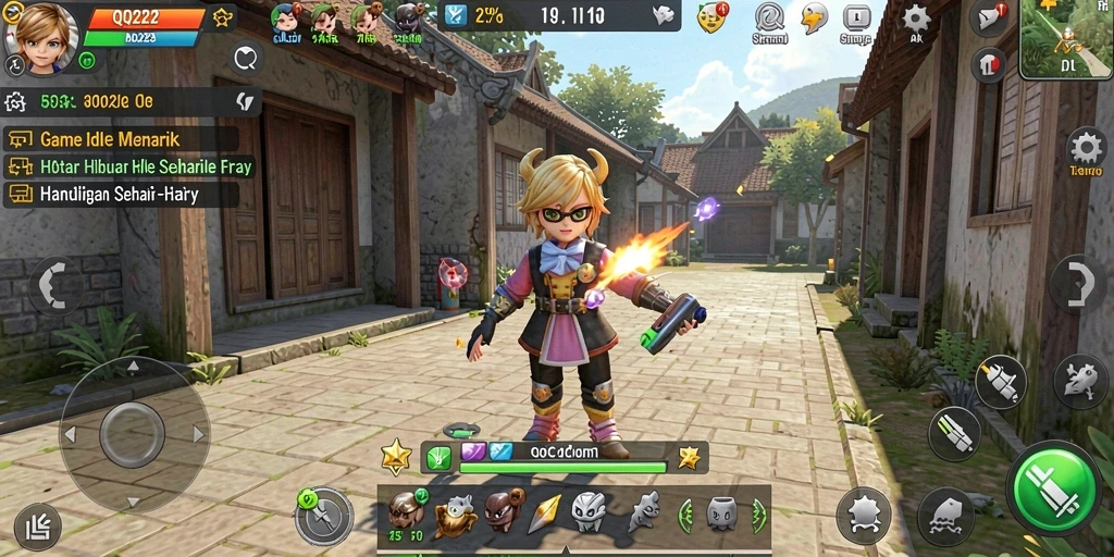 Tampilan gameplay QQ222 yang menarik dan santai.