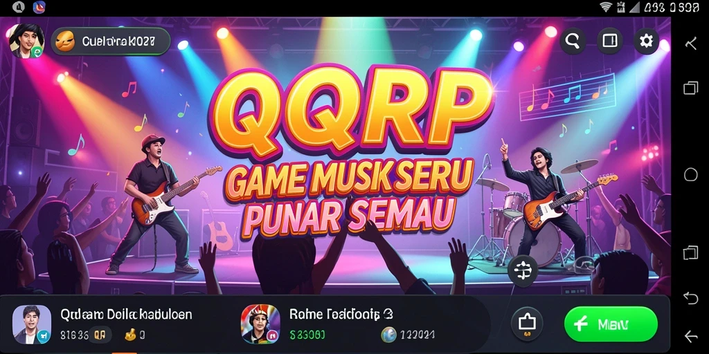 Tampilan gameplay QQRP yang menarik dengan berbagai lagu dan tantangan.