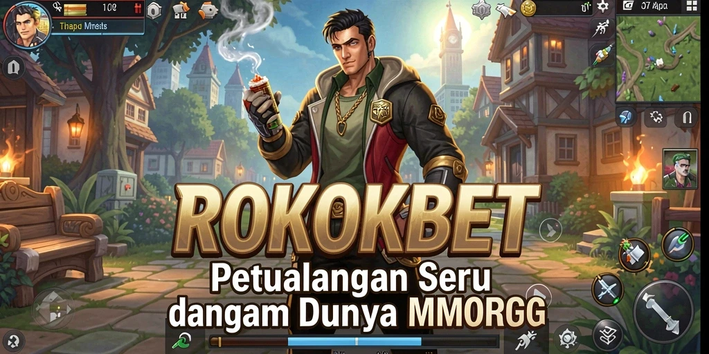 Tampilan gameplay ROKOKBET yang menampilkan pertarungan mendebarkan di dunia MMORPG.