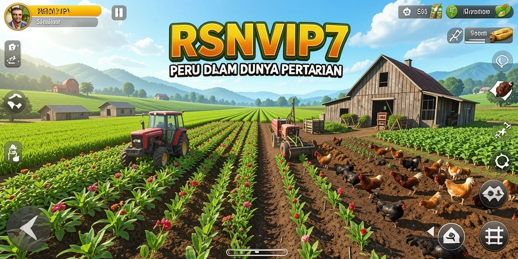 Tampilan gameplay RSNVIP7 yang menakjubkan dengan pemandangan pertanian.