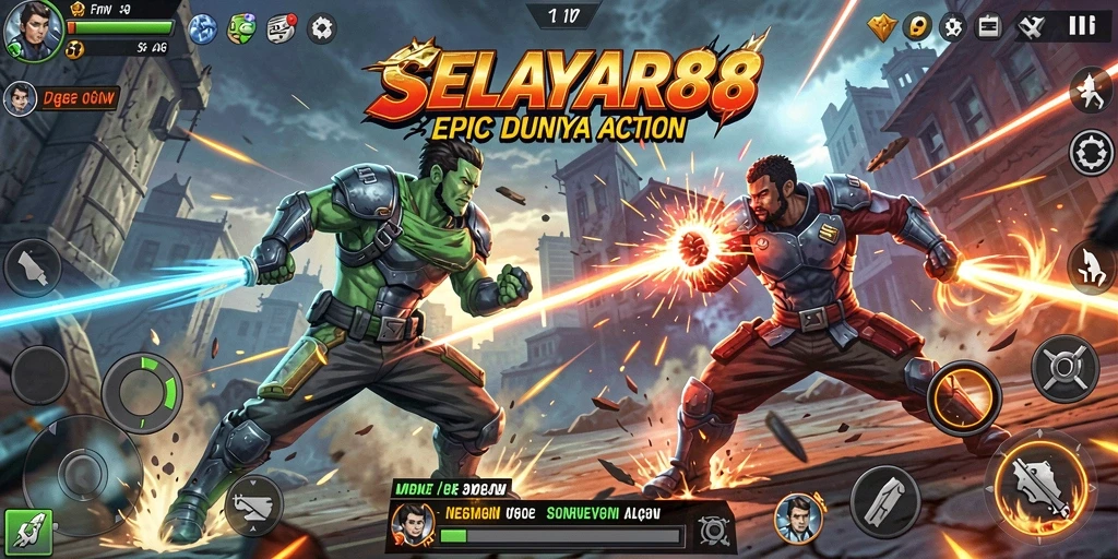 Tampilan aksi seru dalam gameplay SELAYAR88 yang mendebarkan.