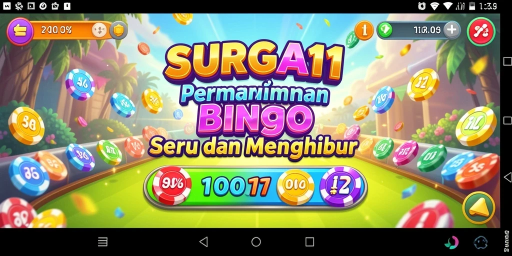 Gameplay seru SURGA11 dalam aplikasi Bingo yang penuh tantangan.