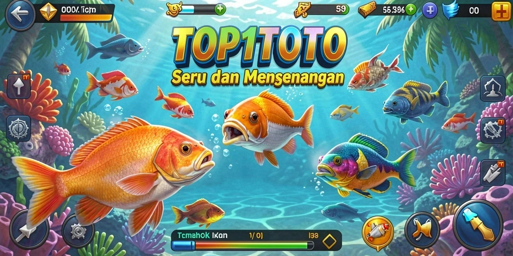 Tampilan gameplay menembak ikan yang seru di TOP1TOTO.