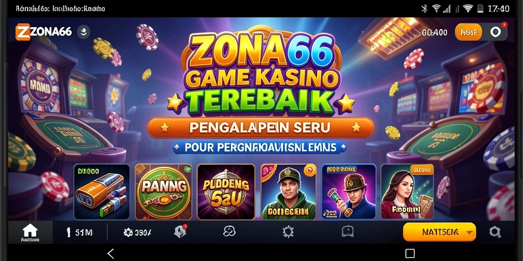 Screenshot ZONA66 menunjukkan gameplay kasino yang seru dan menarik.